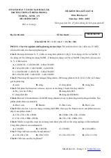 Đề thi Giữa kì 2 Hóa học 11 năm 2024-2025 trường THPT Lê Hồng Phong (Đắk Lắk)